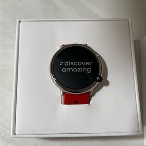Discovery Smartwatch with Vibrant Red Band